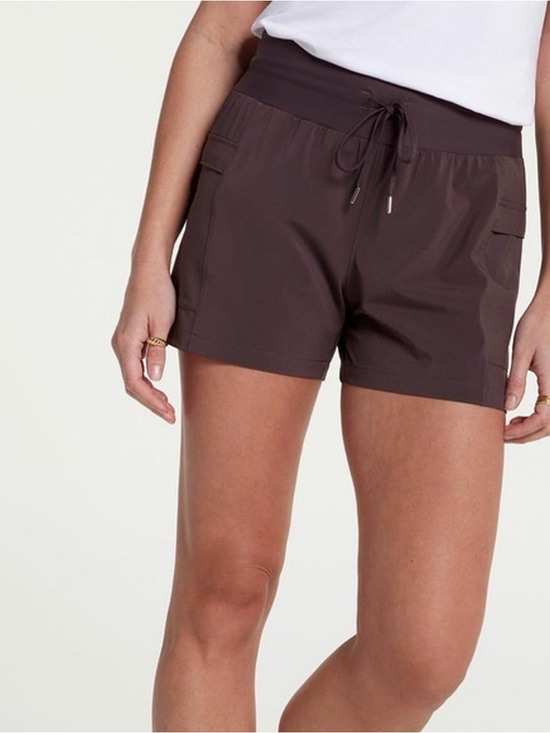 CALIA by Carrie Underwood Pants - Calia Truelight Women's Drawstring Athletic Cargo Shorts Brown XL Mid Rise